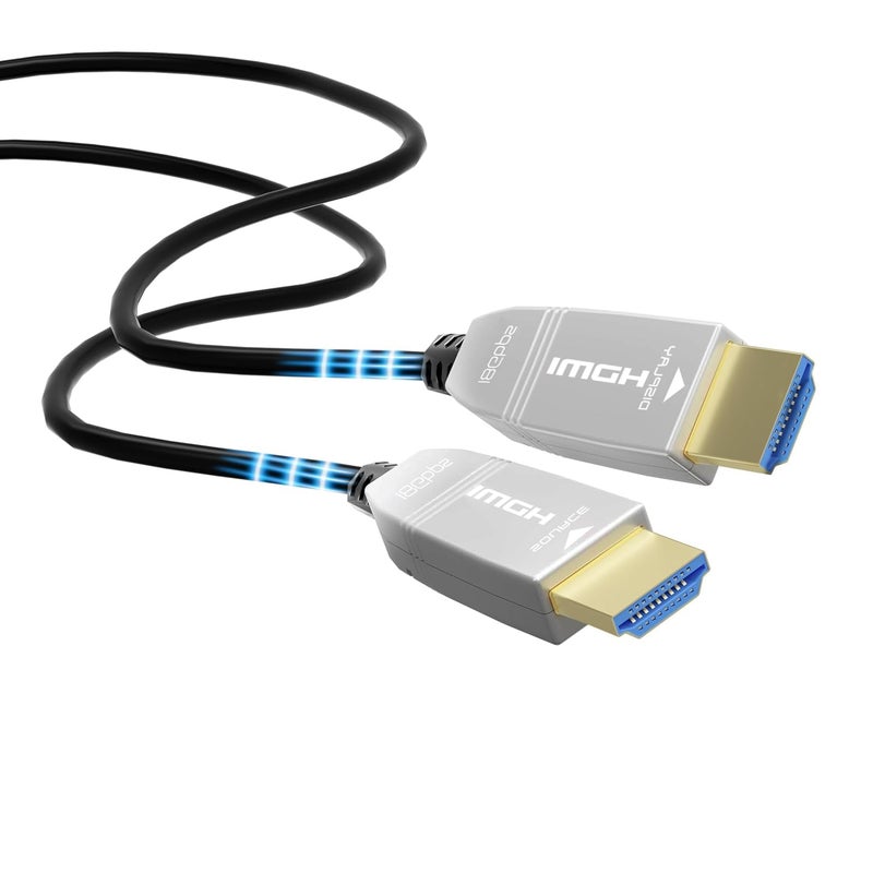 FeizLink 4K Fiber Optic HDMI Cable 35ft, 4K 60Hz 18Gbps HDR10 HDCP2.3 3D Slim Flexible HDMI 2.0 Cable for HDTV/TVbox/Gaming Box/Projector - Image 1